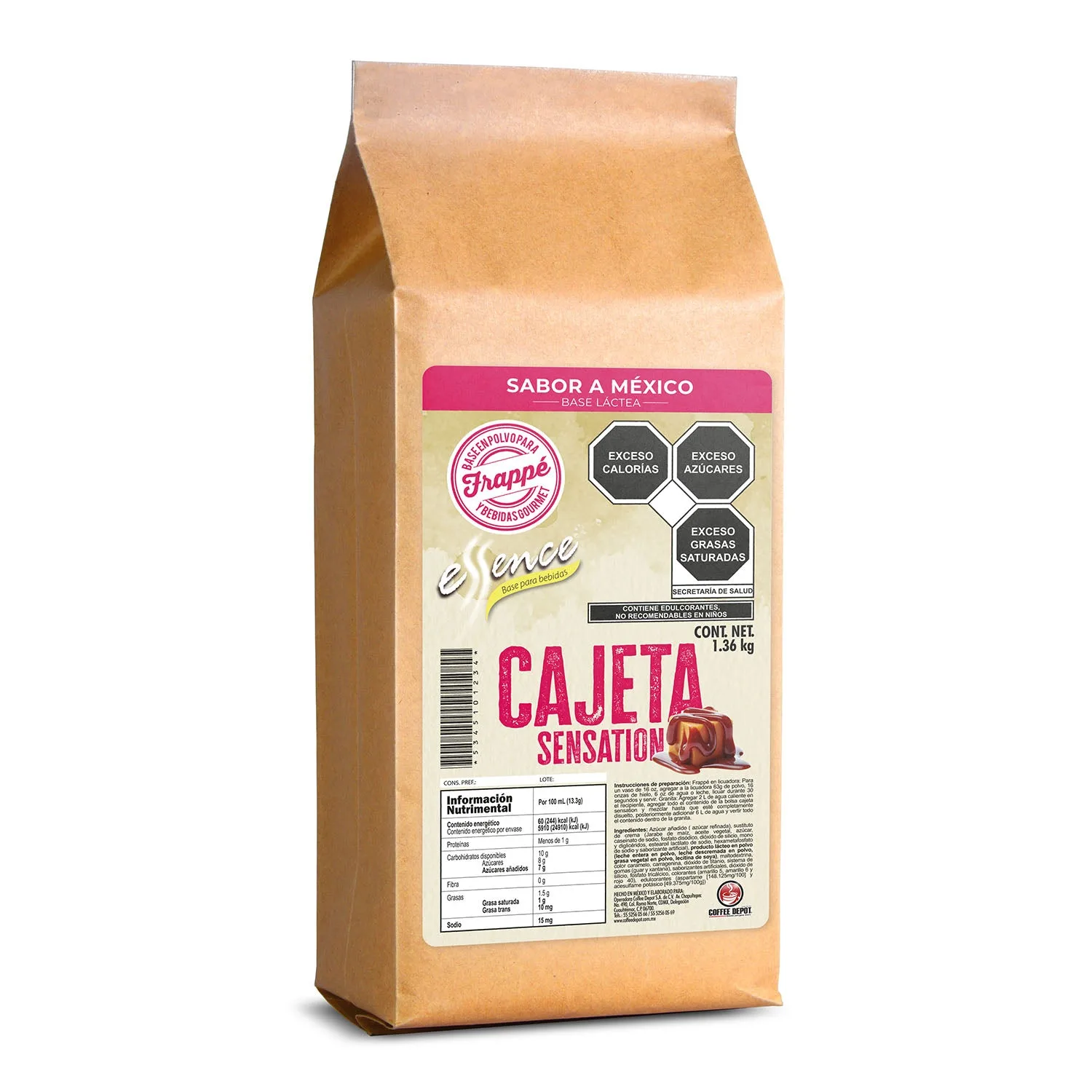 Base para frape sabor cajeta en Mexicali, Baja California